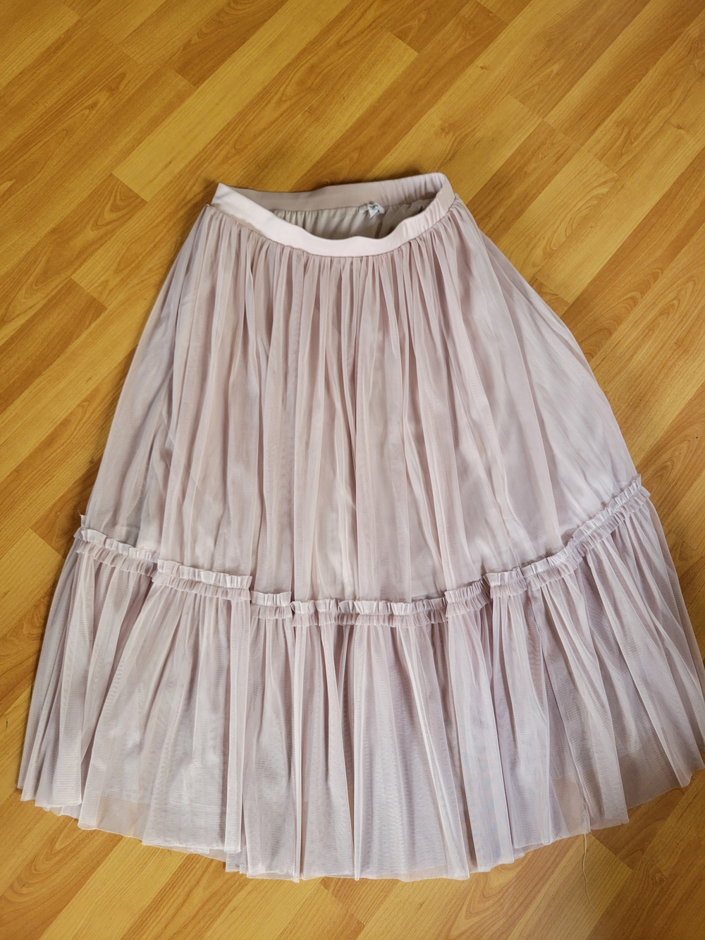 Ardene Light Old Pink Tiered Tulle Midi Skirt